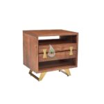 Live egde Bedside Industrial Style Bedroom Furniture
