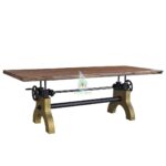 Live Edge Industrial Crank Dining Table Manufacturer & Exporter Jodhpur