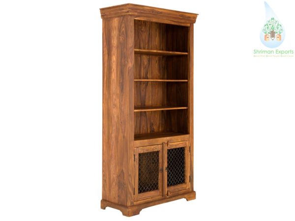 Wooden Bookshelf Indian Furniture Solidwood Bookcase Buecherschrank